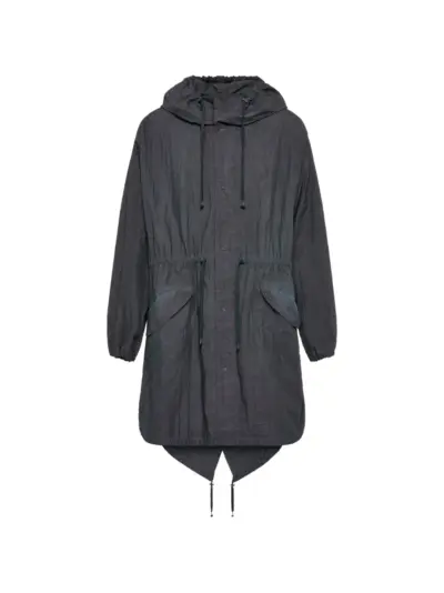 Maison Margiela hooded drawstring parka coat - Grey