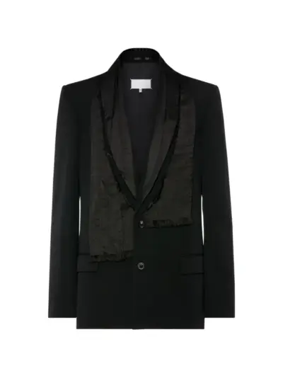 Maison Margiela scarf blazer - Black