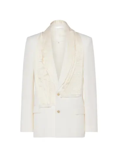 Maison Margiela scarf blazer - White