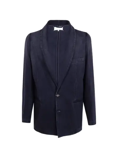 Maison Margiela shawl-lapel denim blazer - Blue
