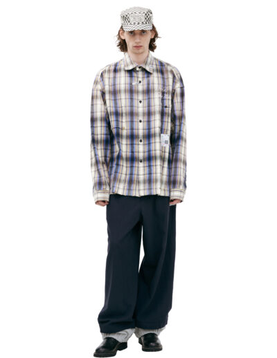 Maison Mihara Yasuhiro Cotton plaid shirt