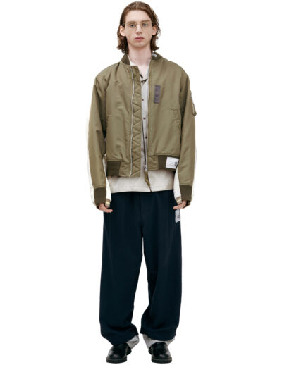 Maison Mihara Yasuhiro Two-tone bomber jacket