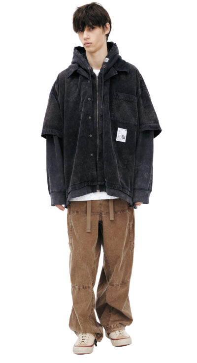 Maison Mihara Yasuhiro Zippered corduroy shirt