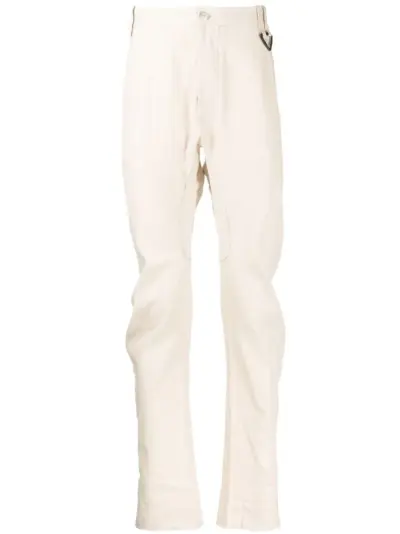 Masnada pinstripe slim-cut chinos - Neutrals