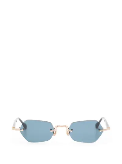 Matsuda rimless geometric-frame sunglasses - Blue