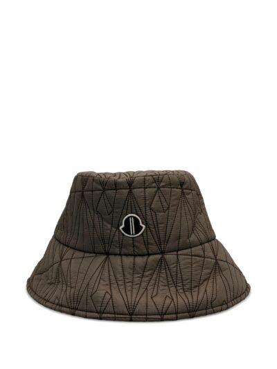 Moncler X Rick Owens Cappello Imbottito Bucket Hat Grey - Unisex