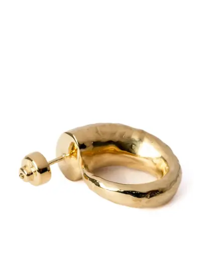 Parts of Four Horn sterling silver earring - Gold
