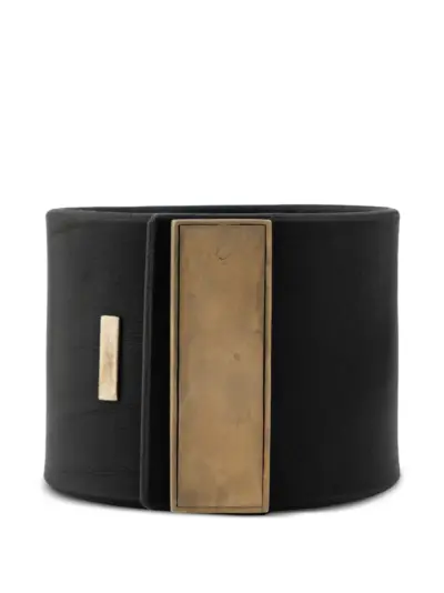 Parts of Four Sistema brass-insert leather bracelet - Black
