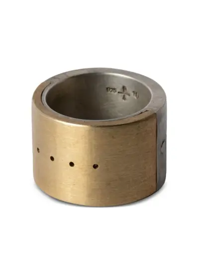 Parts of Four Sistema perforated-detail ring - Gold