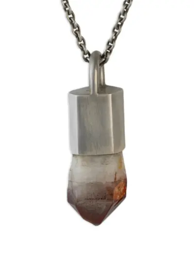 Parts of Four iron-quartz necklace - Silver