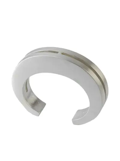 Parts of Four sterling silver Crescent Crevice bracelet