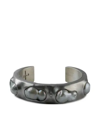 Parts of Four sterling-silver Sistema pearl-flush bracelet