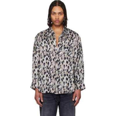 R13 Black & White Drop Neck Shirt