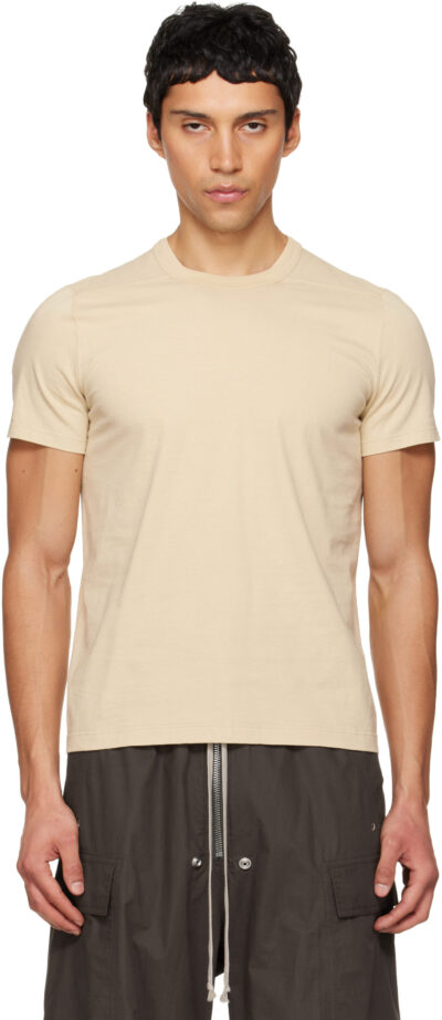 Rick Owens Beige Temple Short Level T-shirt
