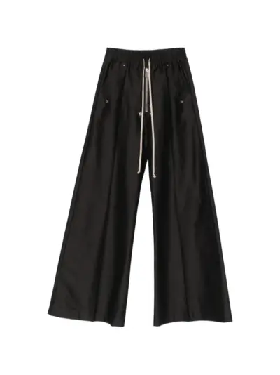 Rick Owens Bela drawstring wide-leg trousers - Black