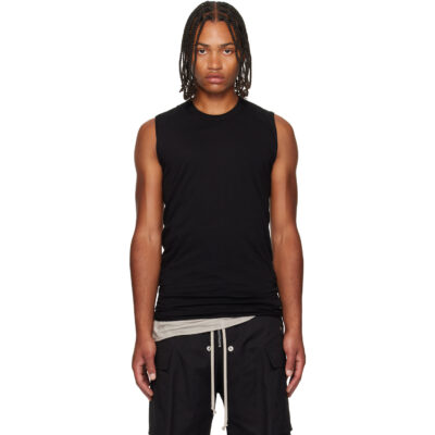 Rick Owens Black Concordians Basic Sleeveless Tank Top