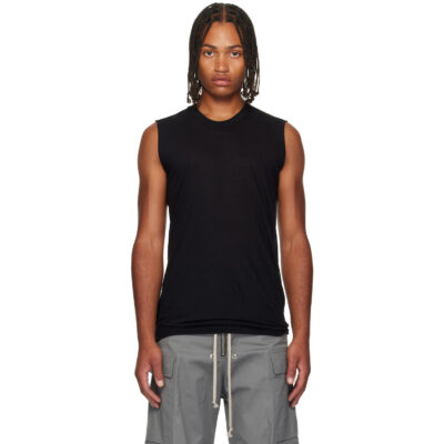 Rick Owens Black Concordians Basic Sleeveless Tank Top