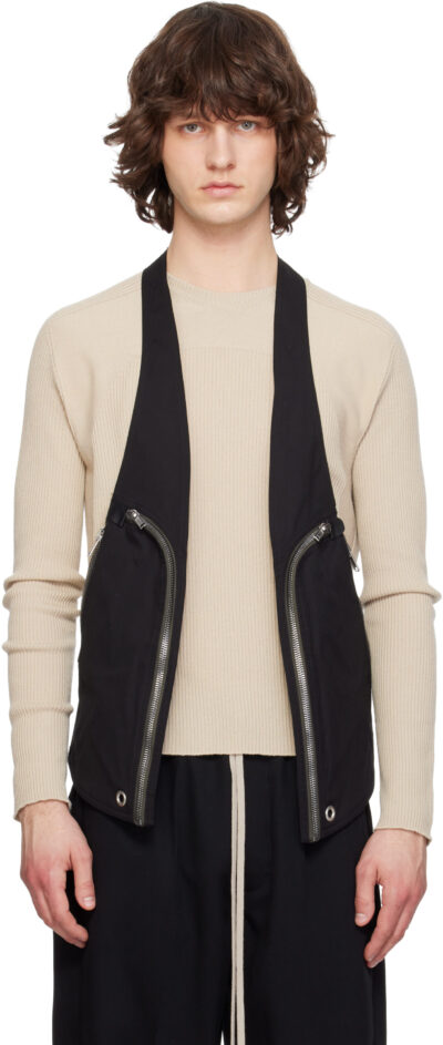 Rick Owens Black Temple Bauhaus Vest