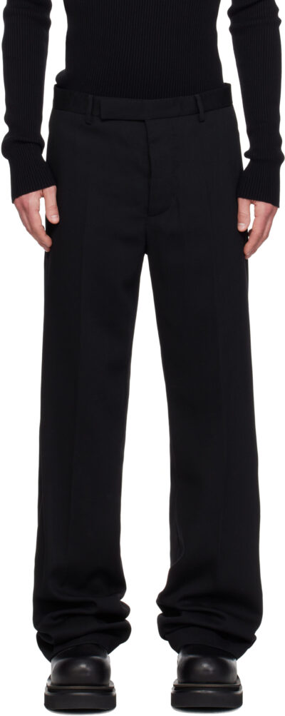 Rick Owens Black Temple Tailored Dietrich Trousers