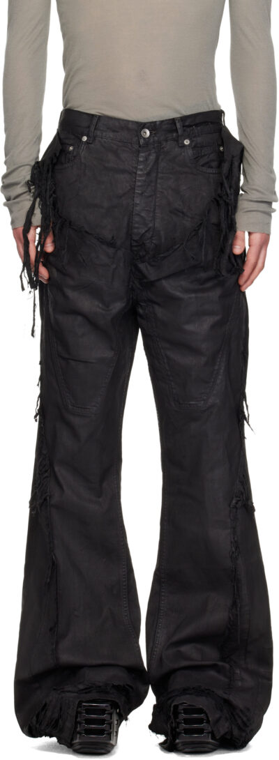 Rick Owens DRKSHDW Black Temple Slivered Bootcut Jeans