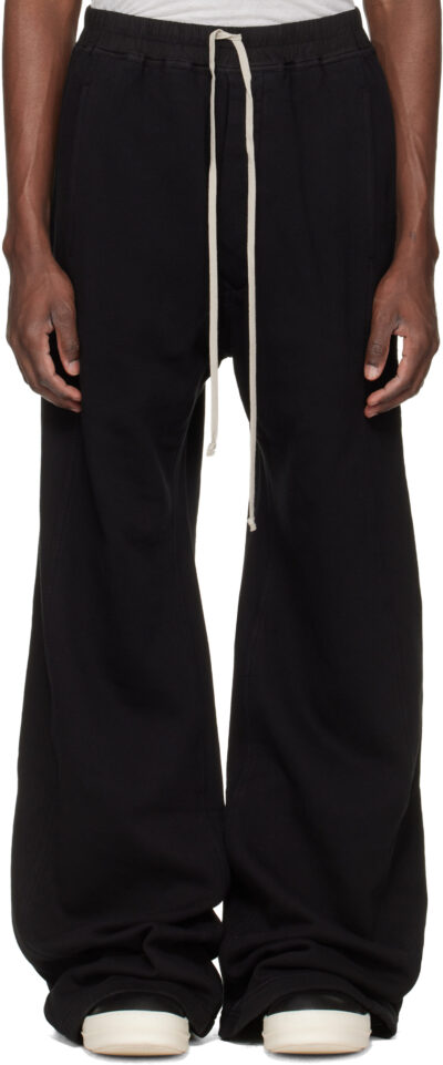 Rick Owens DRKSHDW Black Temple Wide Pusher Sweatpants