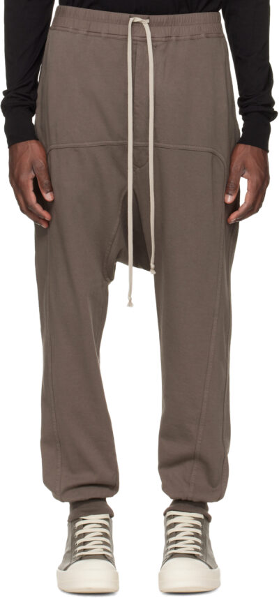 Rick Owens DRKSHDW Gray Temple Drawstring Sweatpants
