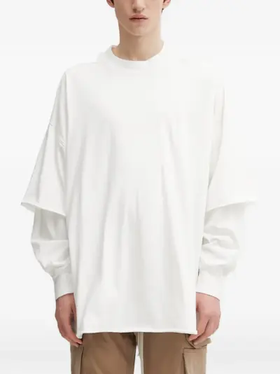 Rick Owens DRKSHDW Tommy Hustler cotton long-sleeves top - White