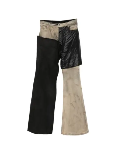 Rick Owens DRKSHDW panelled faded-effect jeans - Black