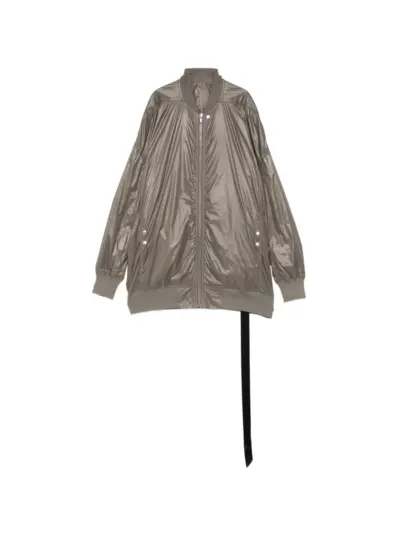 Rick Owens DRKSHDW ruched zip-up jacket - Grey