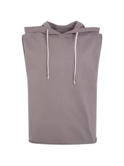 Rick Owens DRKSHDW sleeveless drawstring hoodie - Neutrals