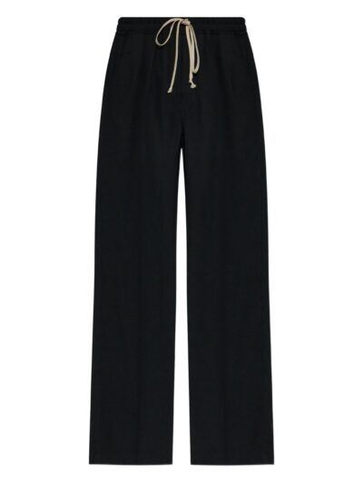 Rick Owens Dietrich Drawstring Black Pantaloni - Men