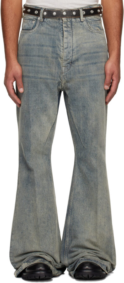 Rick Owens Gray Concordians Bolan Jeans