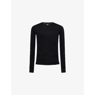 Rick Owens Mens Rick Owens Double Long-Sleeve Cotton-Jersey T-Shirt