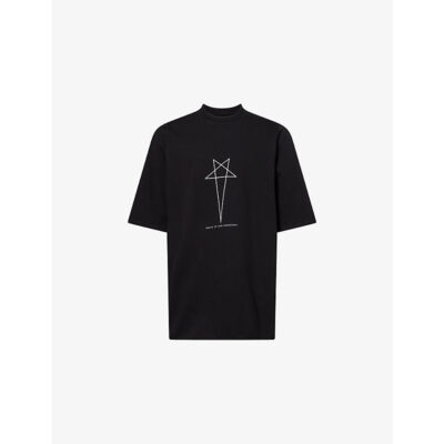 Rick Owens Mens Rick Owens Drkshdw Jumbo Graphic-Print Cotton T-Shirt