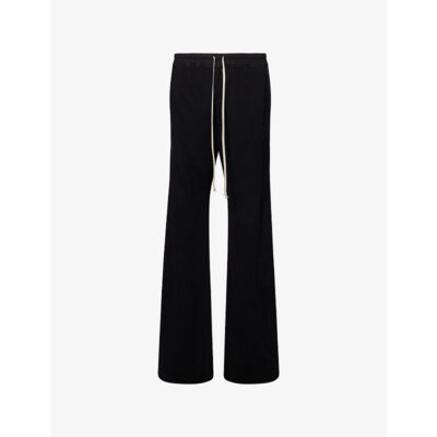 Rick Owens Mens Rick Owens Drkshdw Pusher Wide-Leg Cotton-Jersey Trousers