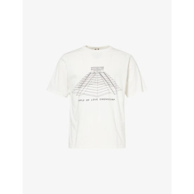Rick Owens Mens Rick Owens Graphic-Print Brad Cotton T-Shirt