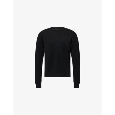 Rick Owens Mens Rick Owens Round-Neck Ribbed Wool Jumper