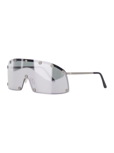 Rick Owens Oversized Sunglasses with Stud Details and Two-Tone Stainless Steel Temples for Men Grey - Men