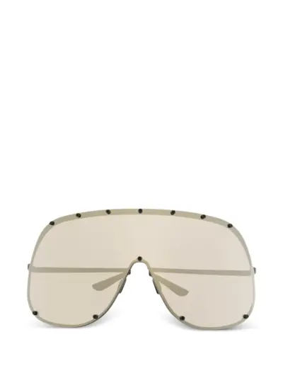 Rick Owens Shield studded sunglasses - Neutrals