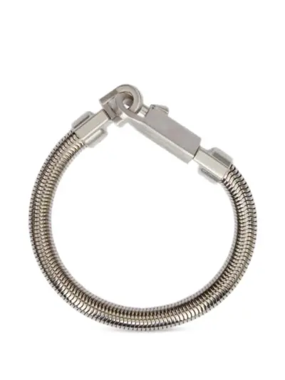 Rick Owens Snak lobster-claw bracelet - Silver