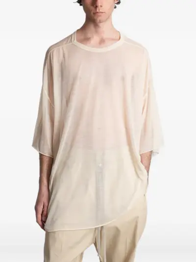 Rick Owens Tommy sheer oversized T-shirt - Neutrals