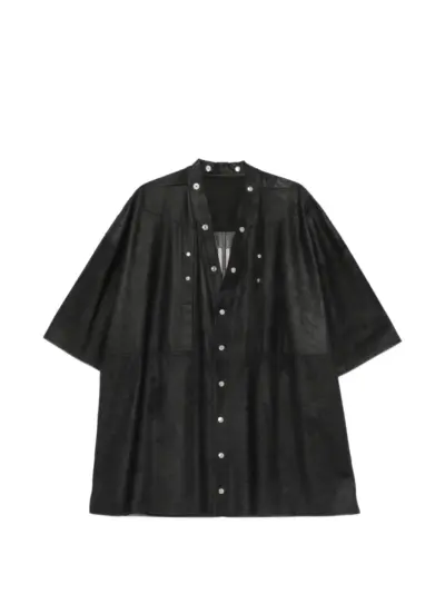 Rick Owens leather shirt - Black