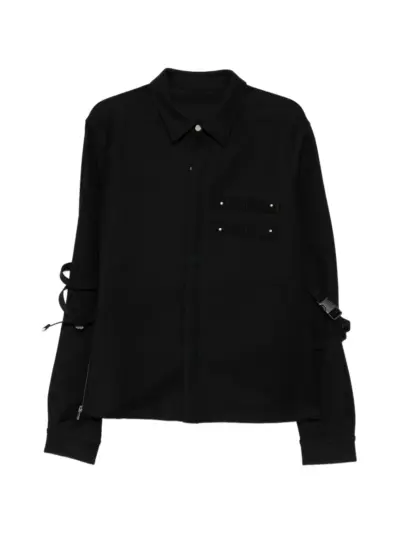 Rick Owens strap-detail shirt jacket - Black