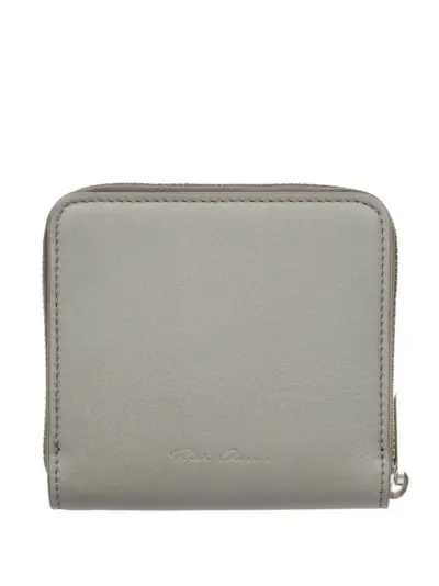 Rick Owens zip-around leather wallet - Grey