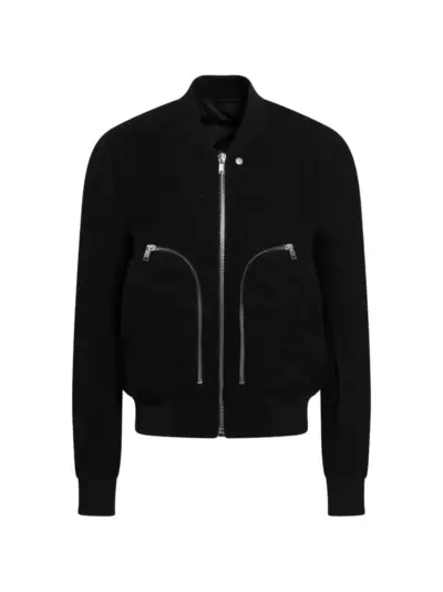 Rick Owens zip-detail bomber jacket - Black