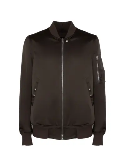 Rick Owens zip-up bomber jacket - Brown