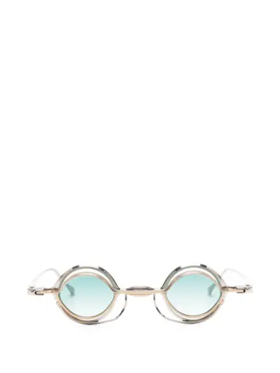 Rigards clip-on round-frame glasses - Silver