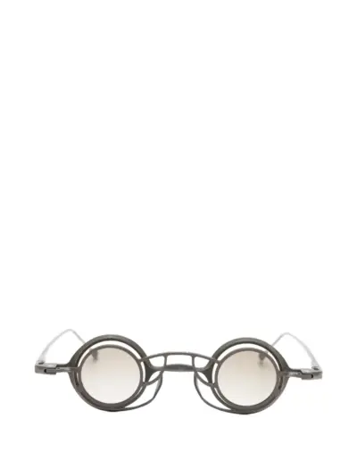 Rigards round-frame clip-on glasses - Green