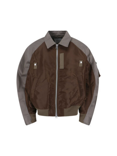 Sacai Jackets Brown Nylon - Men