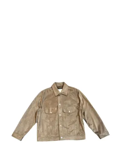 Song For The Mute button-down suede jacket - Neutrals